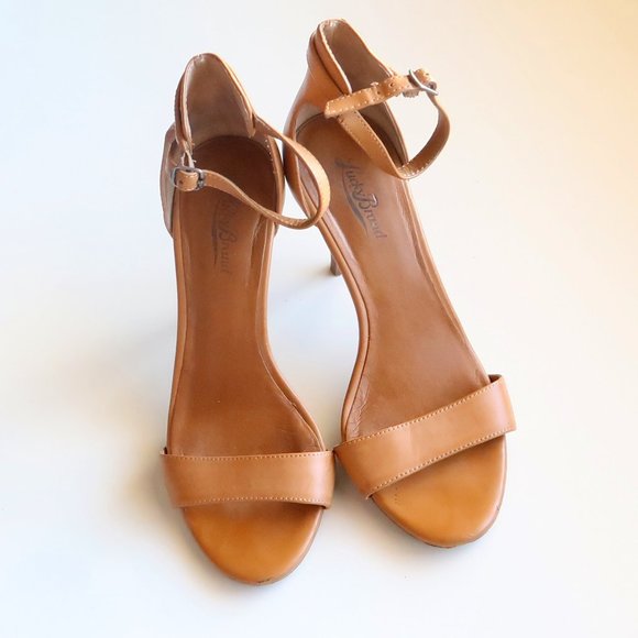 Lucky Brand Tan Open Toe Stiletto Heels / Sandals / Dress Shoes Size 7 - Picture 13 of 14